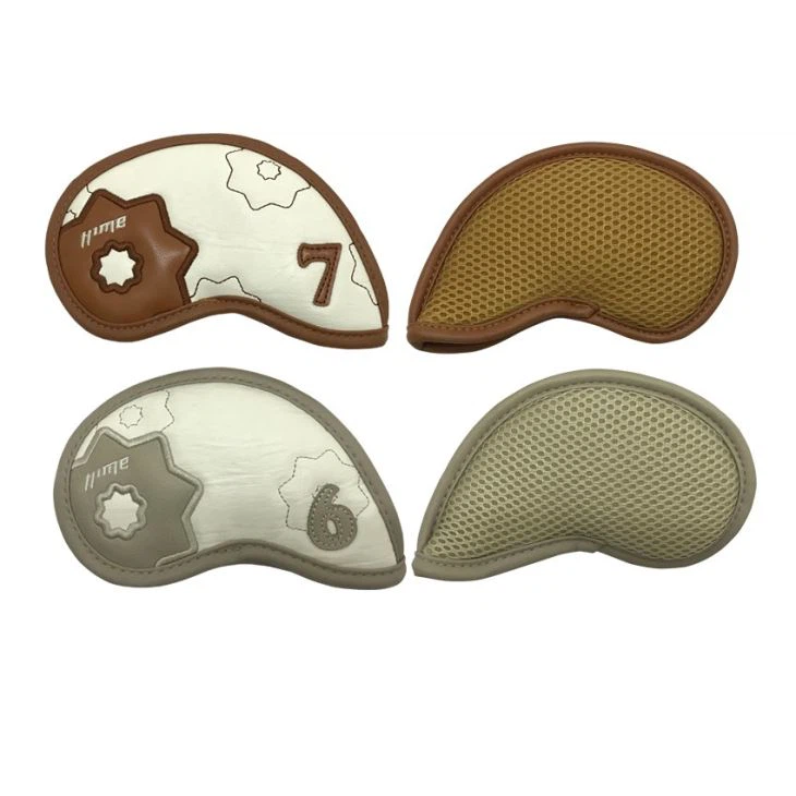 YES Brown And White Golf Iron Headcover Buy Customized Golf Product
